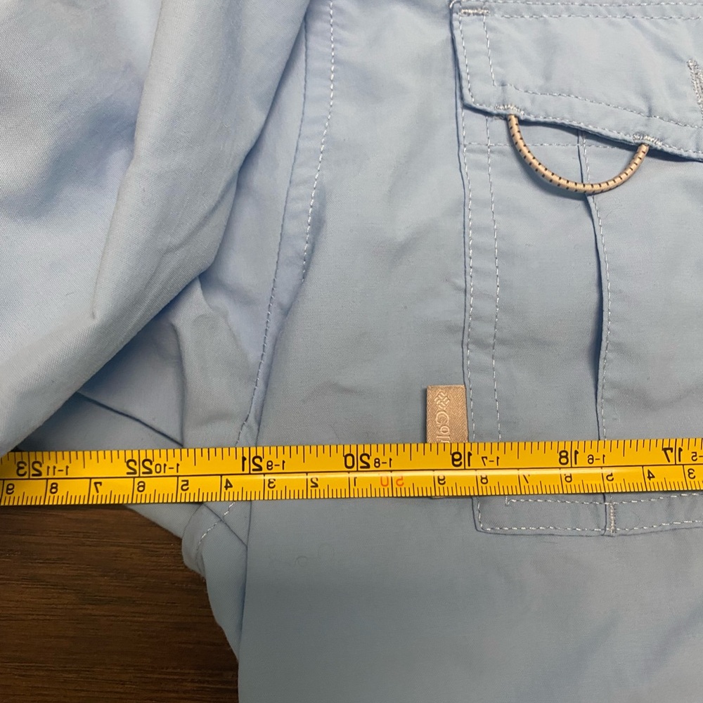 Colombia PFG  Sportswear Breathable Button Down Long Sleeve fishing Blue Size M - Picture 7 of 8